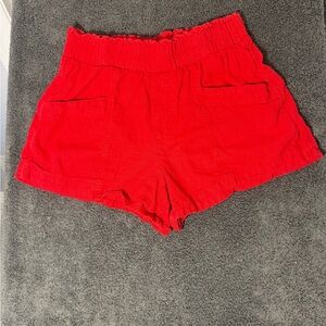 A New Day Women's‎ Linen Red Shorts
